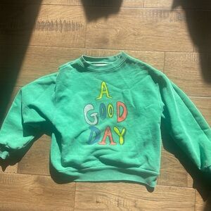 Green Kids Sweatshirt - A Good Day